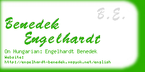 benedek engelhardt business card